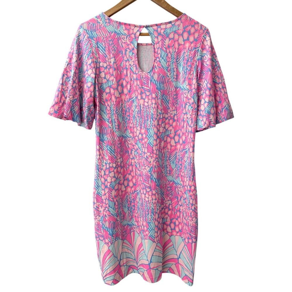 Lilly Pulitzer Britton Dress Pink Sorbet High Altitude Engineered Dress Sz Small - Picture 10 of 10